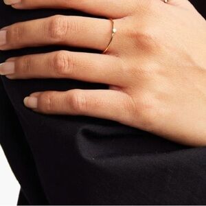 ABLE Minimalist Gold-filled solitaire ring size 6